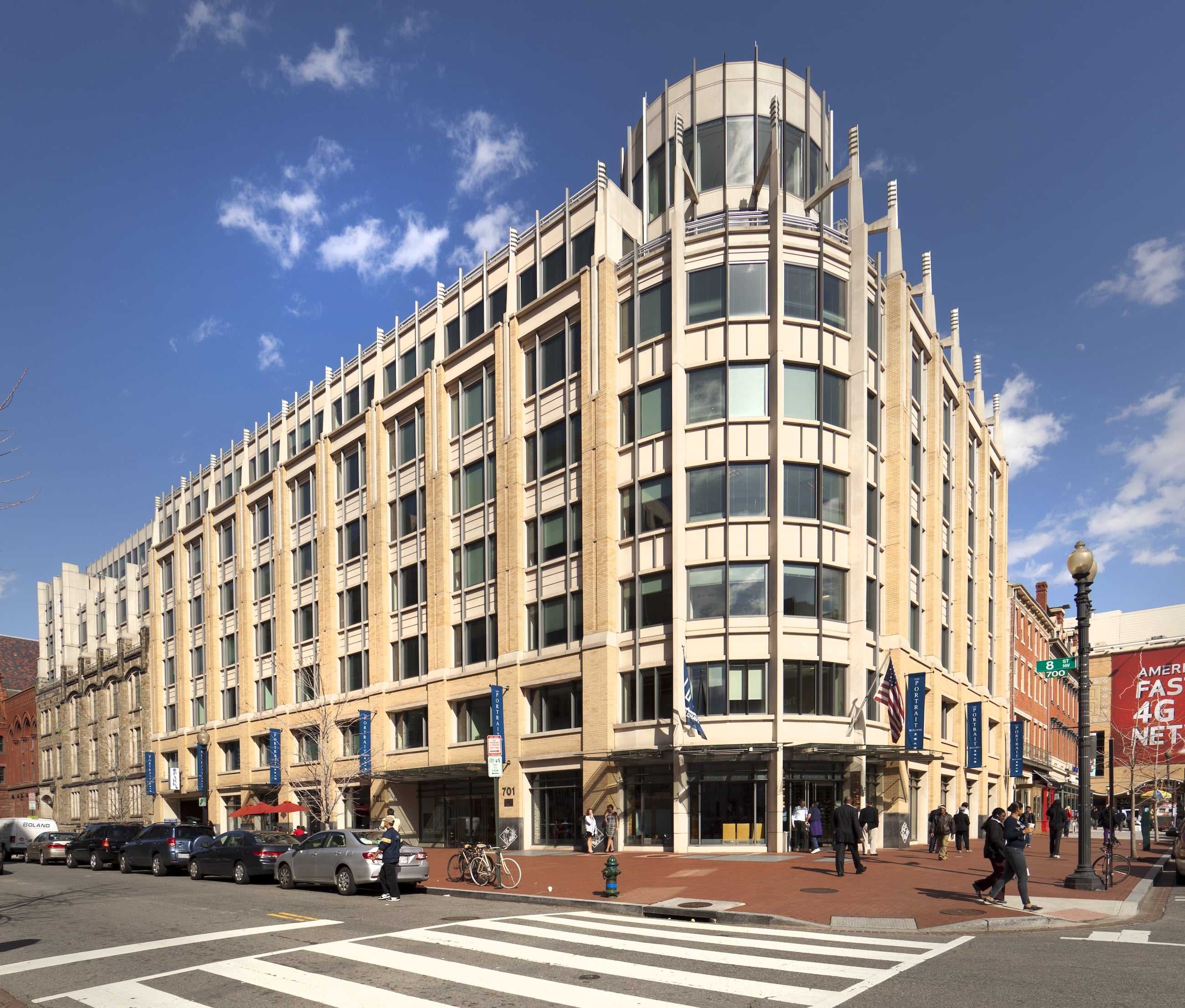 Street level photo of the Portrait Building owned by Douglas Development Corporation new home of The Beer Institute